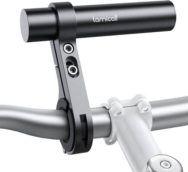 Lamicall Bike Handlebar Extender - Aluminum Alloy 4" Long Extension for Bicycle & Motorcycle, Fits 0.875" to 1.34"