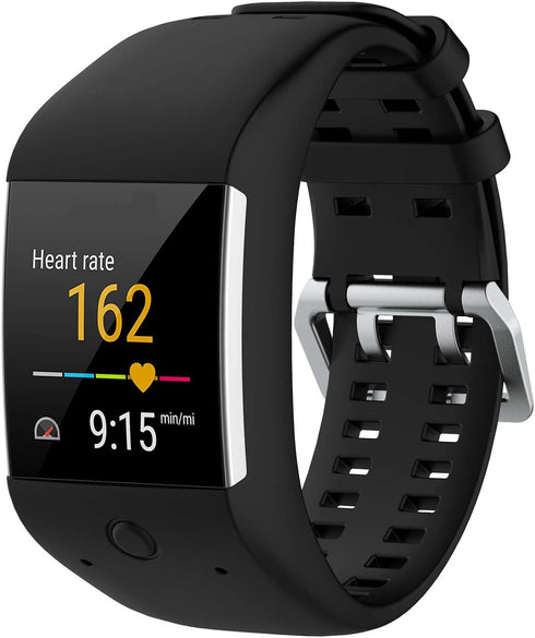 Soft Adjustable Silicone Replacement Band for Polar M600 Watch