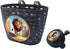 Kids Bike Basket, Children Bicycle Handlebar Basket with Stickers, Bike Bell, Windmill, and Wheel Beads