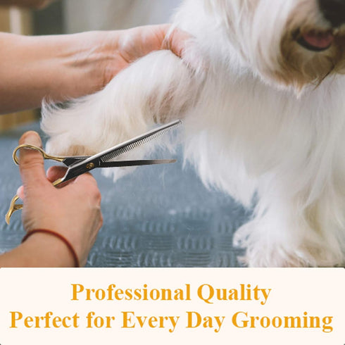 7.5" 40-Teeth Trimming JASON Thinning Shears for Dogs Dog Grooming Blending Shear Professional Pet Thinners Blender