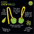 Durable Chew Ball for Dogs - Medium Size with Strong Cord