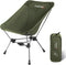 Camptime Portable Camping Chair, Lightweight Compact Backpacking Chair with Side Pocket, Wide Seat