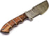 Rare Custom Blood Grooved Damascus Tracker Survival Knife with Full Tang Handle and Genuine Leather Sheath (TR-80)