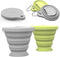 IYYI Collapsible Silicone Camping Cup - Foldable Cup with Lid, Portable for Hiking, Outdoors, Travel