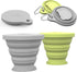 IYYI Collapsible Silicone Camping Cup - Foldable Cup with Lid, Portable for Hiking, Outdoors, Travel