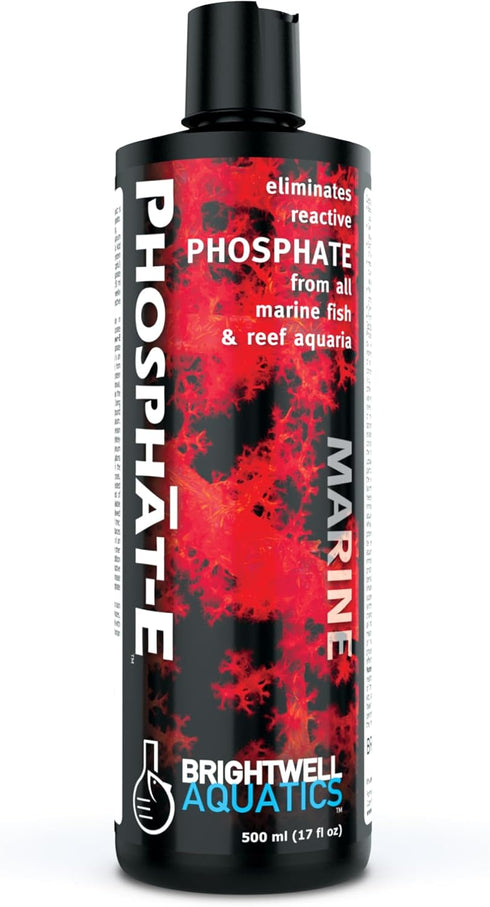 Brightwell Aquatics Phosphat-E, Liquid Phosphate Remover for Marine Fish and Reef Aquarium, 500-ml