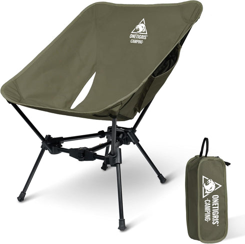 OneTigris Tigerblade Camping Chair - Lightweight Folding Backpacking Chair, Compact Portable 330 lbs Capacity