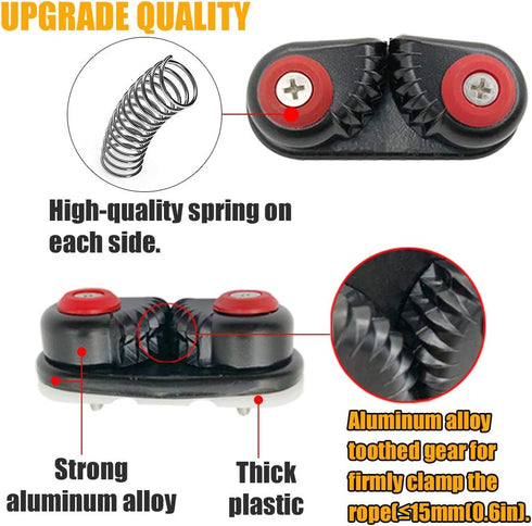 Kayak Cam Cleat, Aluminum Fast Entry Cleats for Boat Canoe Sailing Dinghy