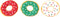 ZippyPaws 3 Pack Donutz Miniz Refills for Hide and Seek Dog Toys, Colorful Plush Dog Puzzles and Squeaky Toys