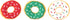ZippyPaws 3 Pack Donutz Miniz Refills for Hide and Seek Dog Toys, Colorful Plush Dog Puzzles and Squeaky Toys