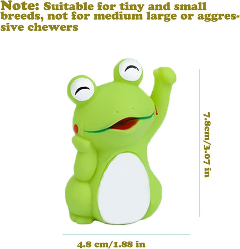 4 Cute Frog Puppy Squeak Toys, Latex Float Water Pool Dog Toys for Small Breeds, Interactive Play Pet Toys