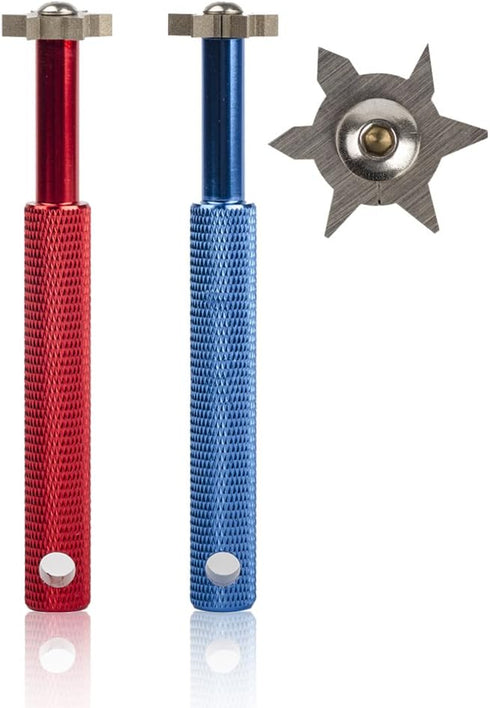 HIFROM Groove Sharpener with 6 Heads, Golf Club Re-Grooving Tool for All Irons and Wedges