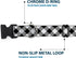 Buckle-Down Diagonal Buffalo Plaid Black/White Plastic Clip Collar, Large/15-26" PC-W30433-L