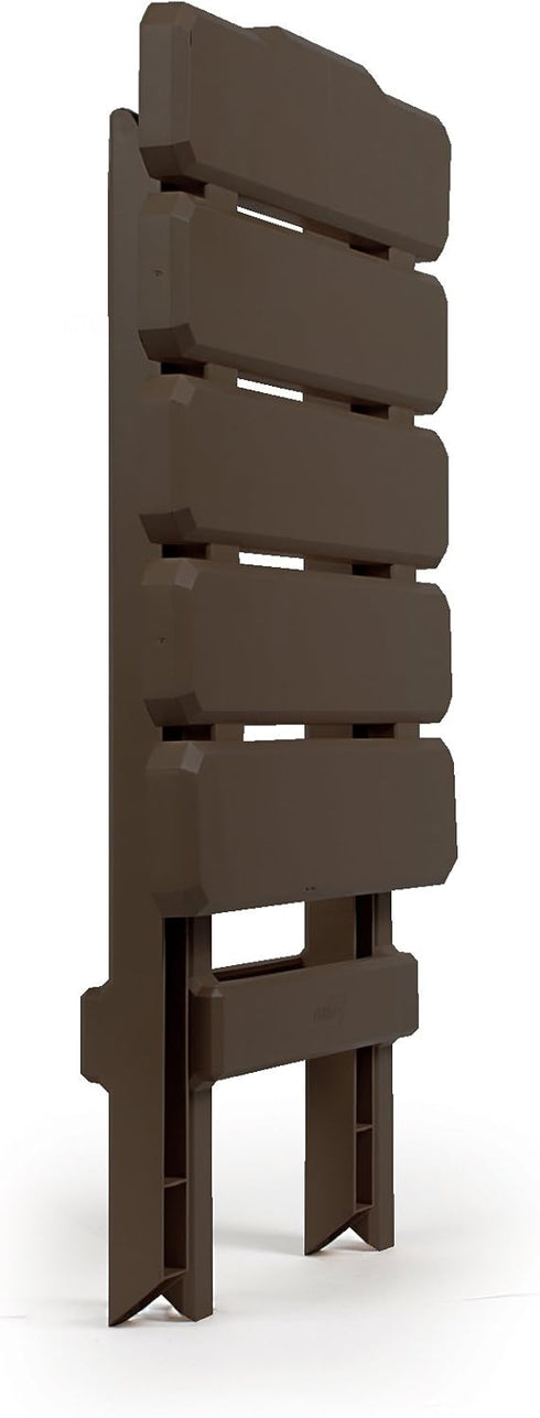 Compact Mocha Folding Adirondack Table for Outdoor Use