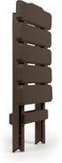 Compact Mocha Folding Adirondack Table for Outdoor Use