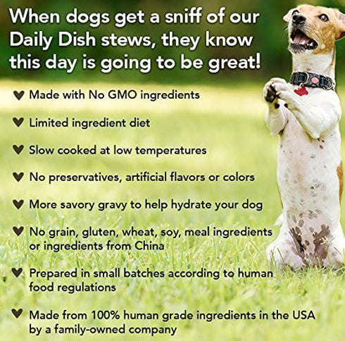 Caru Daily Dish Chicken Stew, Natural Adult Wet Dog Food with Real Chicken Chunks, Non-GMO Ingredients (12.5 Oz)