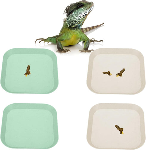 XFJYMXDM 4 Pcs Leopard Gecko Potty Pad, Reptile Lizard Gecko Latrine Trays, Leopard