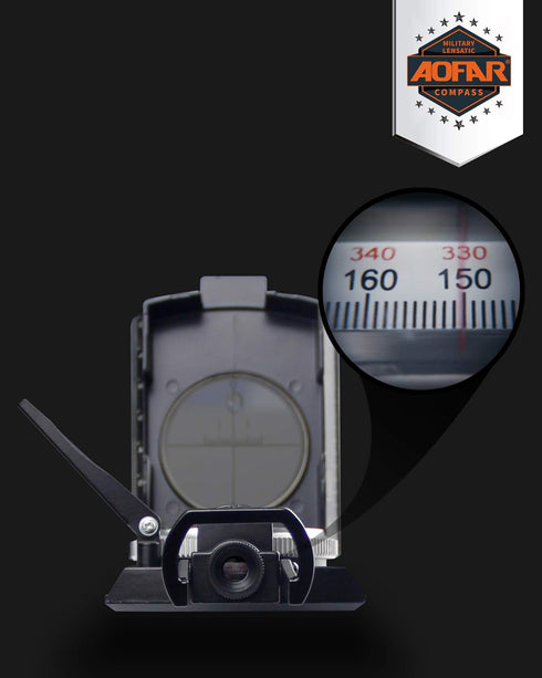 AF-4074 Scount,Geology AOFAR Military Compass for Hiking,Lensatic Sighting Waterproof,Durable,Inclinometer