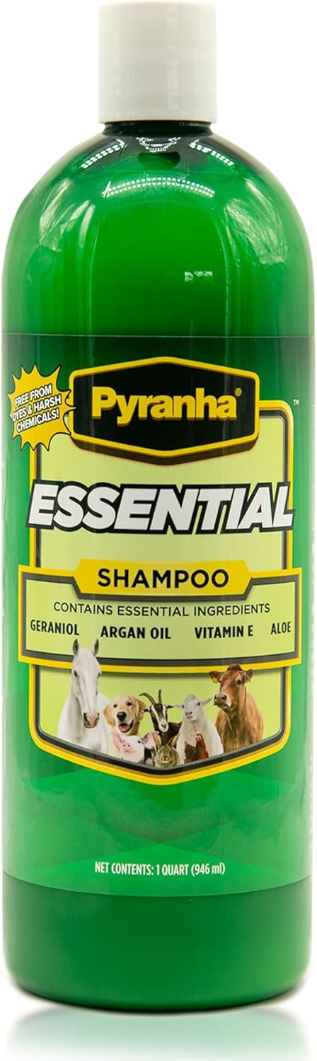 PYRANHA Essential Shampoo - Cleaning Refreshing Product for Horse, Dog, Cat &