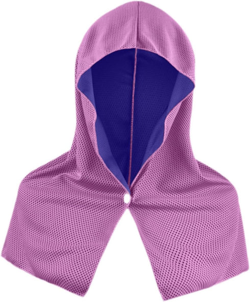 Generic Summer Hooded Towel for Cooling and Sun Protection for Activities, Purple