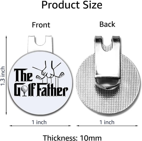 Hafhue The Golf Father Ball Marker - Magnetic Clip, Funny Gift for Men, Dad, Grandpa