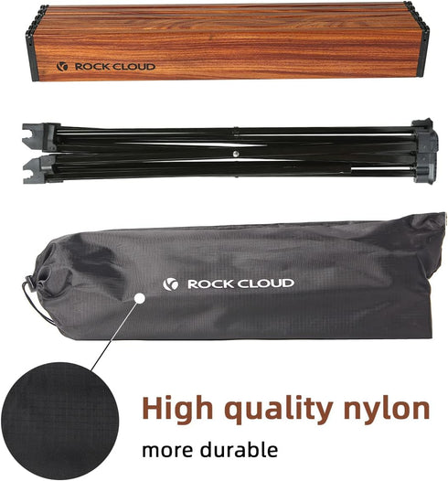 Backpacking ROCK CLOUD Portable Camping Table Ultralight Aluminum Folding Beach Table Camp for Camping Hiking Outdoor