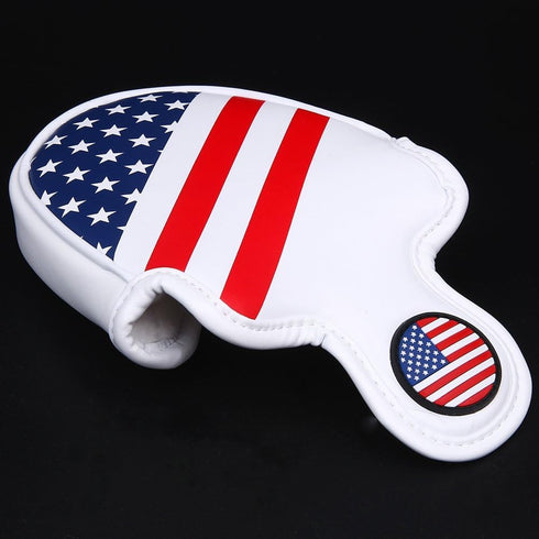 Stars & Stripes Golf Mallet Putter Head Cover Protector with Magnetic Closure