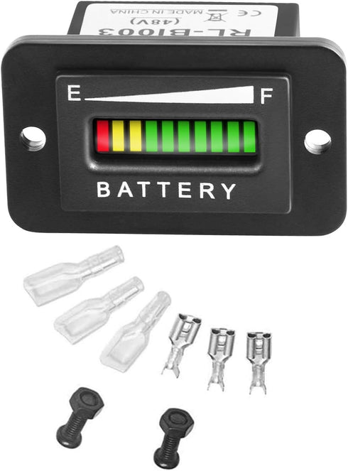 HUSUKU 48V LED Battery Indicator, 48 Volt Battery Meter, Digital Voltmeter for Golf Cart Club Car EZGO Yamaha