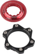 VGEBY Disc Brake Center Lock Adapter Set, Aluminum Center-Lock Hubs with 6 Bolts Disc Rotor Adapter (Red+Black)