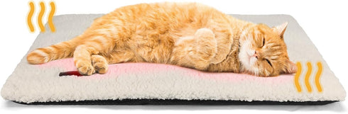 Self Warming Cat Bed, Extra Warm Thermal Pet Mat 24 x 18 inch for Indoor & Outdoor Pets, Washable with Non-Slip Bottom