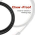 Chew Proof Heavy Duty Leash for Dogs Up to 250 Pounds, Metal Cable Lead with Soft Padded Handle, 10 Feet Long-Black