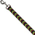 Buckle-Down Pet Leash - Chevron Weave, Black/Rasta, 4 Feet Long, 1" Wide
