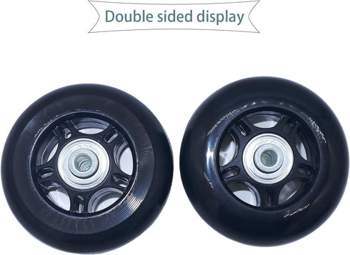 Mute Wear-resistant Luggage Suitcase Replacement Wheels Kit, Inline Outdoor Skate Replacement Wheels (2.95" x 0.94")