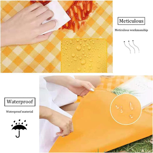 RUIBOLU 80x60in 2-4 Beach Blanket Large Picnic Blankets, Sandproof Beach Mat for Adults Waterproof Quick Drying Outdoor