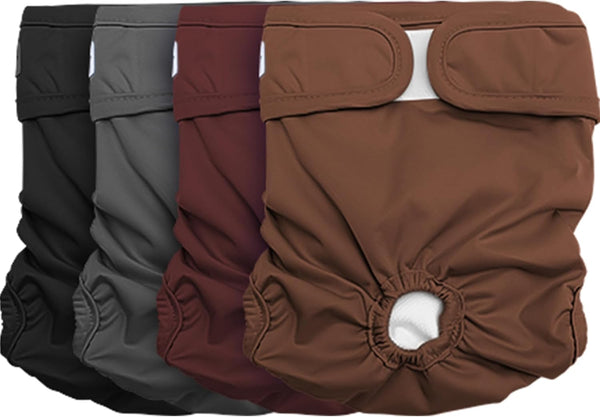 Vecomfy Reusable Female Dog Diapers for Large Dogs,(4 Pack) Easy Absorbent Medium