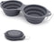SLSON Collapsible Dog Bowls, Integrated Molding Double Bowl, 2 in 1 Foldable Pet Food & Water Bowl for Walking, Hiking