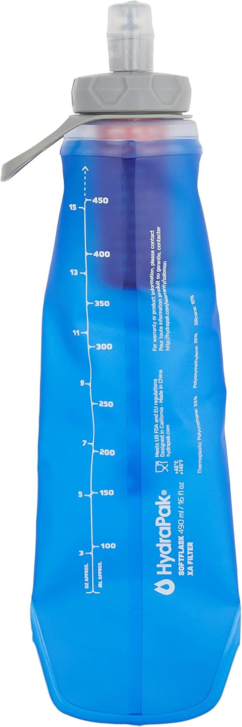 Salomon SOFT FLASK XA FILTER Running Hydration Accessories, 490ml, Clear Blue