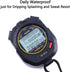 Stopwatch Timer, Digital Stopwatch with Clock Calendar Alarm, Large Display for Sports Kids Coaches