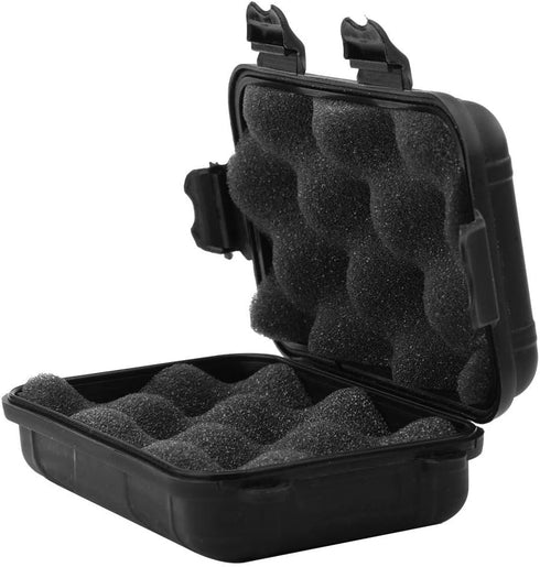 Waterproof Hard Case, Shockproof Outdoor Survival Storage Carry Box, Universal Sealed Container Box with Foam, Black