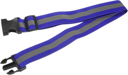Reflective Belt Bands, High Visibility Safety Reflector Tape Gear for Cycling Running Night Walking, 24x1.6 Inch, Blue