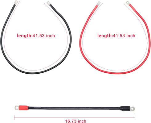 Golf Cart Heavy Duty Battery Cable Set - 7 PCS 4 Gauge for 1994-Up Club Car DS & Precedent