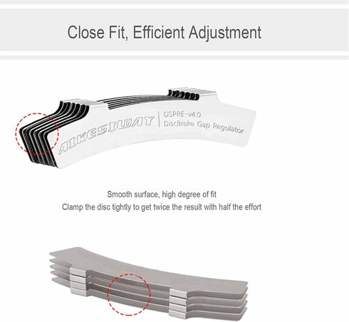 Rotor Truing Fork Bike Disc Alignment Tool, Bicycle Brake Wrench for Bike Disc Brake Pad Adjustment, Strong and Easy to
