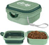 Collapsible Dog Water Bowl, Portable 2-in-1 Pet Food and Water Feeder for Traveling, Camping, Hiking