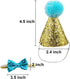 Christmas Pet Party Jazz Hat and Blingbling Bow Tie Breakaway Collar Set - Adjustable Headband for Small Dogs, Cats (01