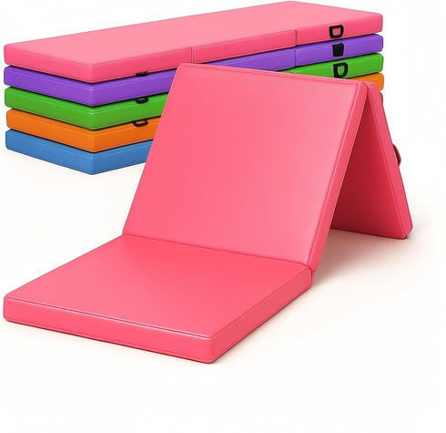 6ft x 2ft Folding Gymnastics Mat - 2-Inch Thick High Density Foam