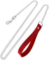 Red Leather Choker Collar with Chain Leash Set, Adjustable Soft PU Heart Pendant Necklace for Women & Pet Dogs