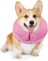 MCHY Inflatable Dog Cone - Adjustable Recovery Collar for Dogs After Surgery, Prevent Biting & Scratching (M, Pink)