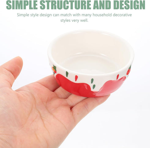 Dish Water Small Glider Sugar Gerbil Rat Pattern Pet Hamster Feeding Bowl, Cute Ceramic Animal Container