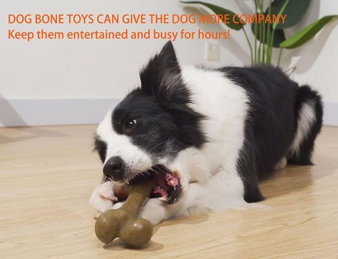Tough Dog Toys for Aggressive Chewers, Indestructible Nylon Bones, Durable Puppy Teething Toys, Interactive Toys for