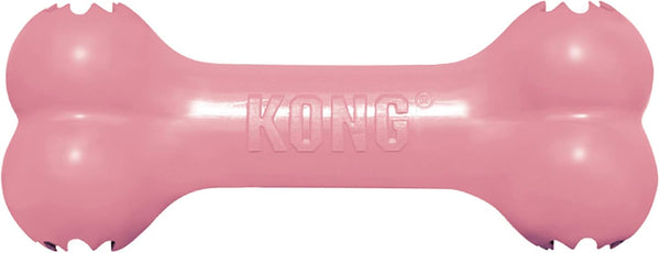 KONG Puppy Goodie Bone, Stuffable Dog Toy for Small Puppies, Natural Rubber Chew Toy, Pink